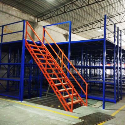 China Warehouse Customized Loft shelfes M Ti-tier Rack Mezzanine Rack System Warehouse For Factory for sale