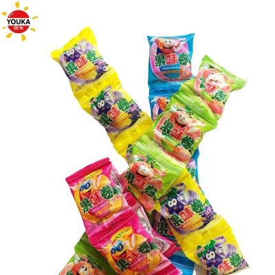 China Fruit 12g Gummy Muffin Bun Natural Multi Strip Flavor Soft Candy Candy for sale