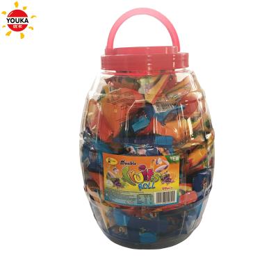 China 9g Double Natural Flavors Fruit Gummy Candy Bun Halal Strip Muffin Soft Candy for sale