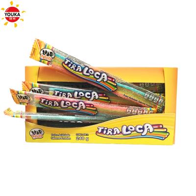 China Licorice 15g Natural Sweet Sour Sugar Coating Soft Gummy Candy Halal Belt for sale