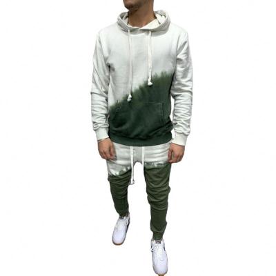 China 3D Personality Contrast Color Anti-Wrinkle Men's Progressive Casual Hoodie Suit Male Men's Casual Sets for sale