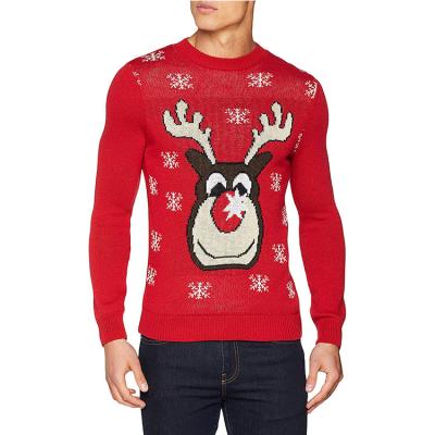 China 2021 New Men's Reindeer Pattern Full Service Unisex Christmas Sweater Cotton Christmas Pullover Standard Winter 60 Wholesale Ugly Anti-Shrink OEM for sale