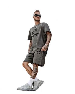 China 2021 fashion high street QUICK DRY designer summer outfits 2 piece shorts set for men loose fit casual style for sale