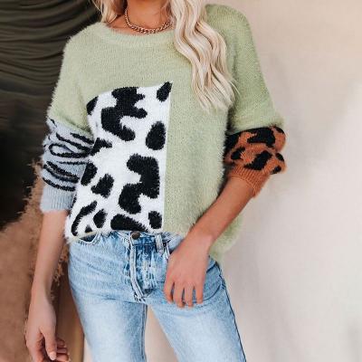 China Muj 2021 Women's Clothing Par Muj 2021 Floral Oversized Winter Pullover Top Pull Over Sweater Korean Women for sale