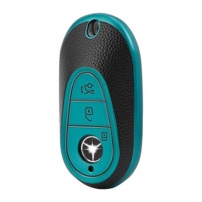 China Fashional Key Case Car Remote Key Cover Protective TPU Holder Leather Case Box Accessories Key Chain Shell Bag for Benz S400L S450L S500L E300 for sale