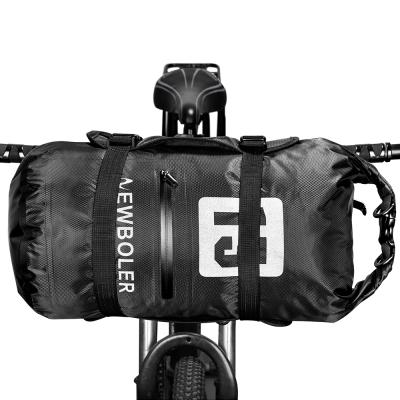 China NEWBOLER Large Capacity Bike Delivery Front Tube Bag Waterproof Bicycle Handlebar Basket Package Folding Bike Bag for sale