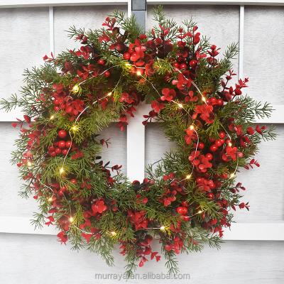 China Wholesale New Style Christmas Home Decorative Wreath For Front Entrance Artificial Wreath for sale