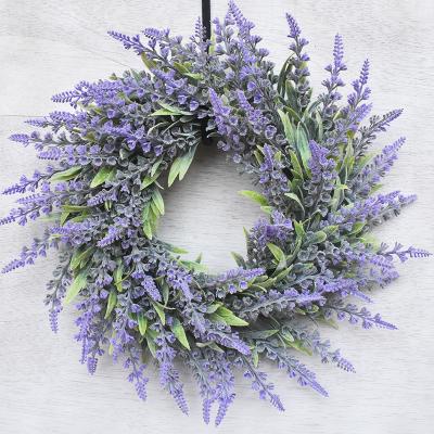 China Christmas Home Decorative Artificial Mini Door Weaves Wedding Lavender Wreaths Spring Green Wreath for sale