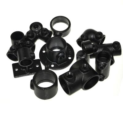 China Greenhouse; DIY; Black Galvanized Railing Key Flange Fittings Tube Flange Fittings Pipe Flange Fittings for sale