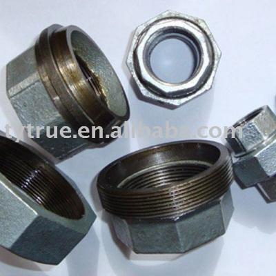 China Water Convey ISO49 Galvanized Malleable Iron Pipe Fittings 340 Iron For Iron Tapered Unions for sale