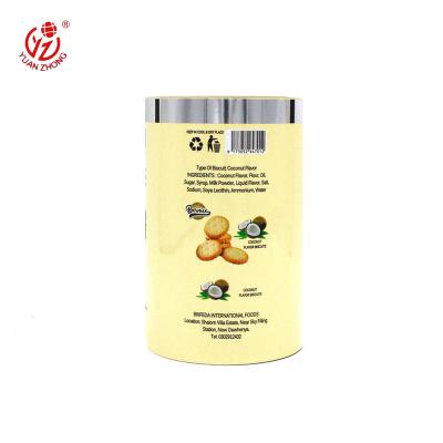 China Food Grade Cookie Plastic Packaging Moisture Proof Bag Laminated Aluminum Film Roll for sale