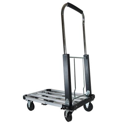 China 150KG Portable Hand Truck Aluminum Folding Hand Cart Folding Easy-Carrying Foldable Hand Cart for sale