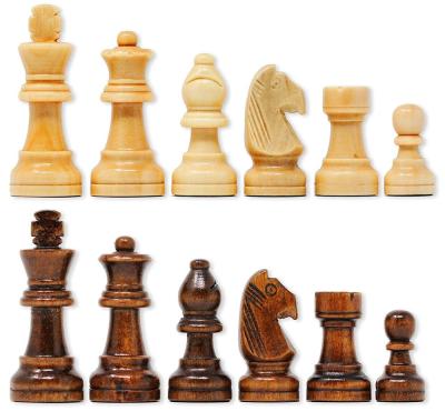 China Wooden Wooden Chess Pieces (32 Pawns) and Storage Bag Wooden Educational Toys for sale