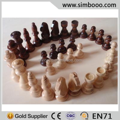 China Education; Amusement 4 Inch Chess Backgammon Wooden Chess Pieces International Wooden Chess Pieces Game for sale