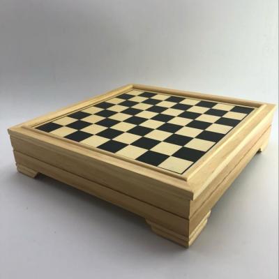 China Family Game 7 In 1 Wooden Chess Table Antique , Portable Chess Sets For Family Games for sale