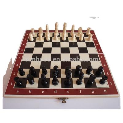 China Education; Fun Game Chess Board Wooden Chess Set Chess Pieces Floding Black And White Chess Board for sale