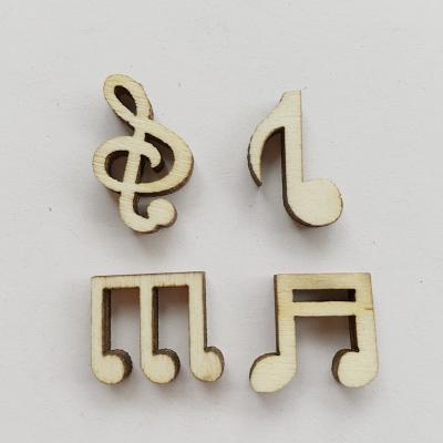 China Europe 2022 New Style Musical Note Shape Ideas Patterns Wood Decoration Carving Craft for sale