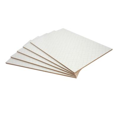 China 3mm 5mm Moisture Proof Laminated 6mm White Melamine Faced MDF Board For Oak Sublimation Furniture for sale