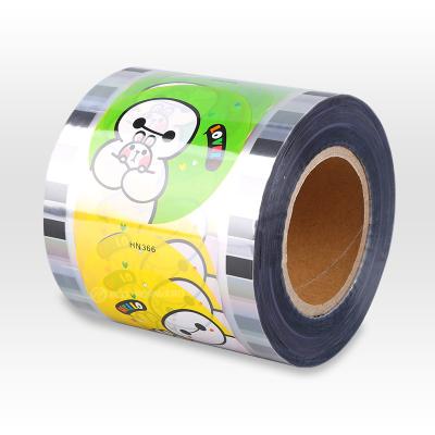 China Custom Clear Jelly Cup Moisture Proof Packaging Roll Up Plastic Bubble Tea Cup Sealing Film for sale