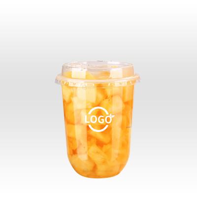 China Wholesale Biodegradable Stocked Eco Friendly Disposable Togo Pet Glass Juice Cup 16 Ounce Cups 24 Lids 16Oz Plastic Clear Disposable Food for sale