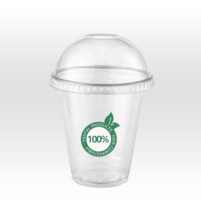 China Eco Friendly Disposable Bubbl Fashion Pla Boba Disposable Organic Milk Premium Tea Cup Compostable Cup for sale