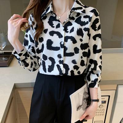 China Fashion Printing Ladies Shirts Breathable Women's Blouses Spring Autumn Long Sleeve Shirts Tops Blusas Mujer for sale