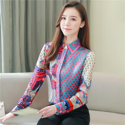 China Spring Autumn Long Sleeve Shirts Tops Blusas Mujer Blouses 2022 Fashion Printing Ladies Women QUICK DRY Shirts for sale