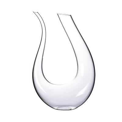 China CLASSIC Hot Selling Clear Wine Decanter Crystal Glass Hand Blown Lead Free in U Shape Design Great Gift for Wine Lovers for sale