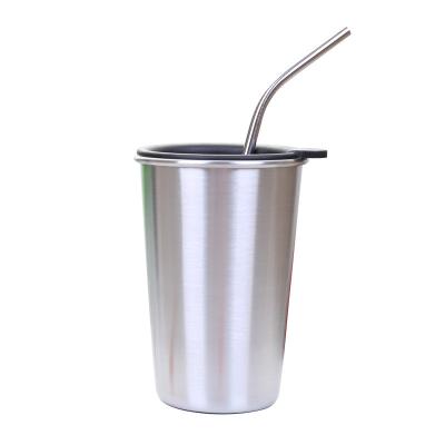 China Viable Hot Selling High Quality Stainless Steel With Customizable Dye Sublimation Blank Coffee Straw Mug Single Wall Cup Blank for sale