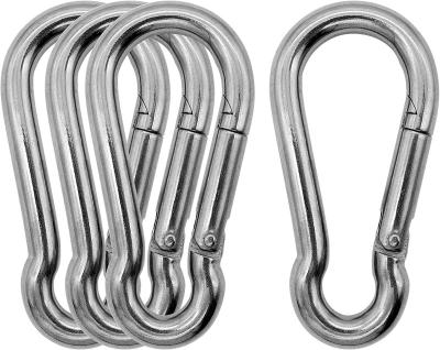 China Promotion Gift Customized Heavy Duty Thumb Screw Lock Galvanized Steel Hook Carabiner Connection Buckle Spring Key Chain for sale