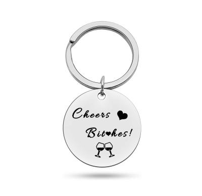 China Promotion Party Ladies Jewelry Wedding Gift Friend Wedding Birthday Plain Language Holiday Plain Metal Key Chain Customized Key Chain for sale