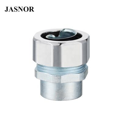 China waterproof & Dustproof Flexible Conduit Connector Union Connector Waterproof Metal Connector for sale