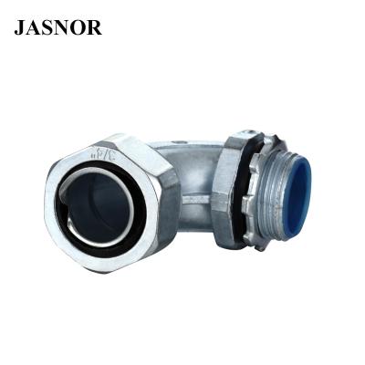 China Zinc Alloy Hardware Parts 90 Degree Metal Pipe Connector for sale