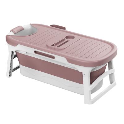 China Portable Adult Hot Sale Wholesale 133CM Tall Foldable Freestanding Plastic Foldable Bathtub for sale