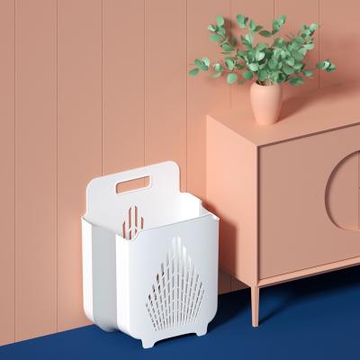 China Wholesale Modern Top Selling Plastic Laundry Basket Storage Folding Laundry Basket for sale