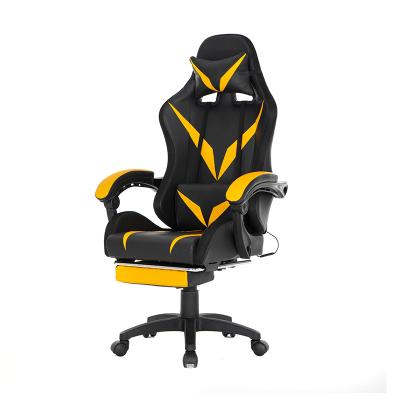 China Modern Leather Gaming Chair Reclinable European Office Room Rotating Computer Chair For E-sports for sale