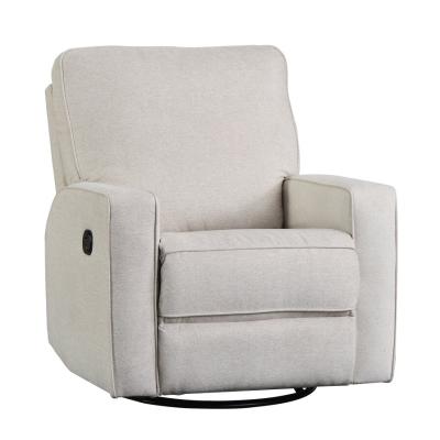 China European Style Massage Swivel Chair Salon Single Recliner Manual Tilting Cloth for sale