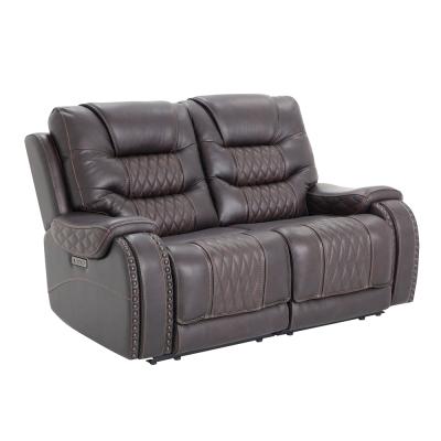 China European Leather Recliner Sofa Set Living Room Love Seat Modern Style Massage Recliner 2 Seater for sale