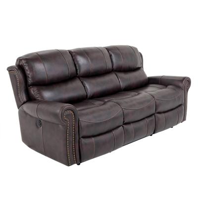 China Home Furniture Sofa Reclinable Electric Recliner Modern Massage Style 3 Seater Recliner Leather Sofa for sale