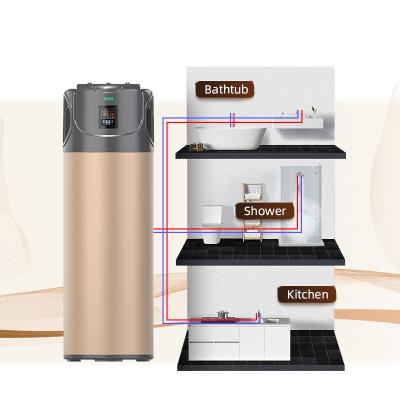 China Outdoor 300L Multifunctional R134A All In One Air Source Heat Pump Hot Water Heater For Domestic Hot Water for sale