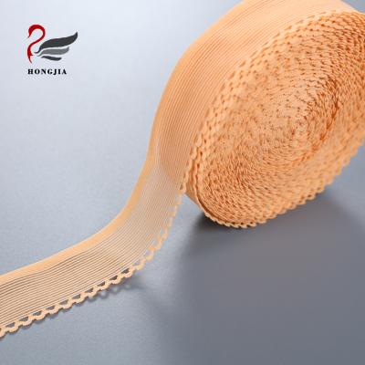 China Sheer Lace Nylon Mesh Elastic Webbing Elastic Polyester Net for sale