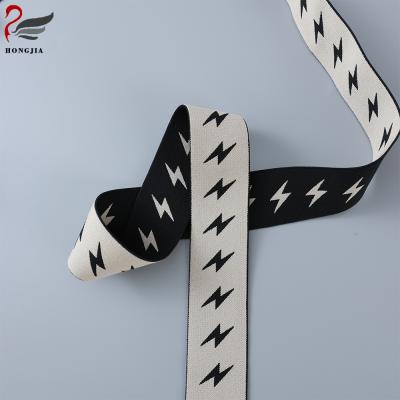 China Elastic Your Design Pattern Double Sides Elastic Band Custom Logo for sale