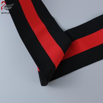 China Wide Width Customized Band Elastic Even Stripe Spacer Design Elastic For Clothing Garment for sale