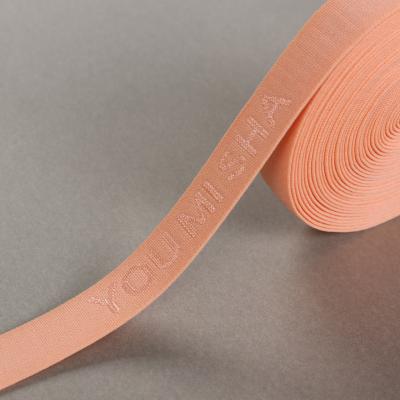 China High quality elastic customized your logo design jacquard elastic band for underwear for sale