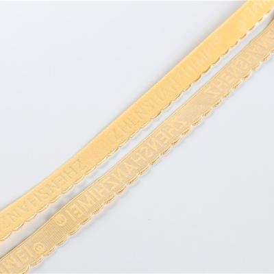 China Wholesale elastic 14mm let your logo design jacquard webbing elastic band for bra underwear for sale