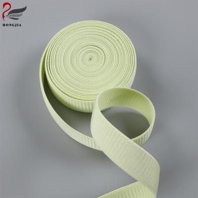 China 2.0cm Elastic Width Gold Thread Nylon Spandex Elastic Band Bra Comfortable Soft Shiny Side Strap for sale