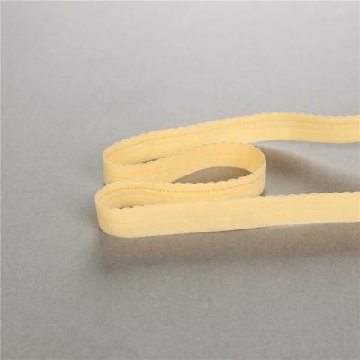 China Factory spandex elastic gold shinny wire band foldover elastic band binding tape for underwear waistband garment for sale