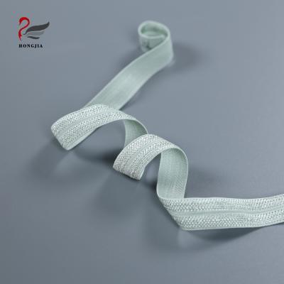 China Custom Natural Recycled Cotton Elastic Plain Weave Seam Fold Over Webbing Tape for sale