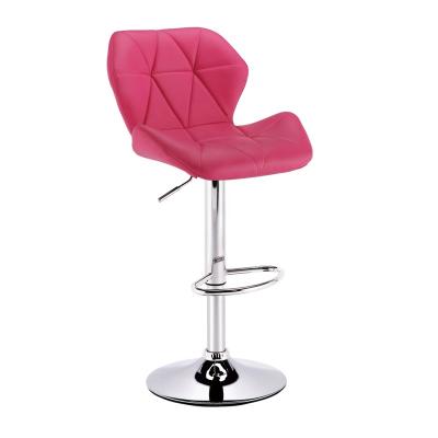 China Contemporary Height Adjustable Seat With Ergonomic Backrest PU Leather Casual Bar Stool for sale