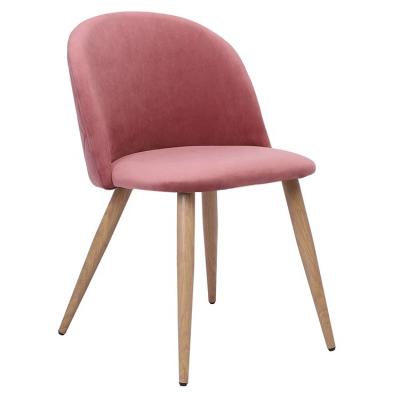 China New Design Adjustable Comfortable Fabric Restaurant Dining Chair Wooden Leg(Height) for sale